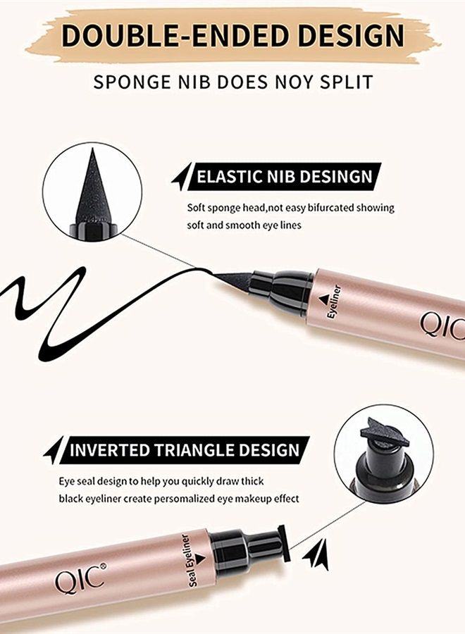 Liquid Eyeliner Stamp Wingliner,Black Winged Eyeliner Stamps for Cat Eyes,Long lasting Super Slim Precise Felt Tip Liquid Eye Liner Tattoo Tools,1 PC