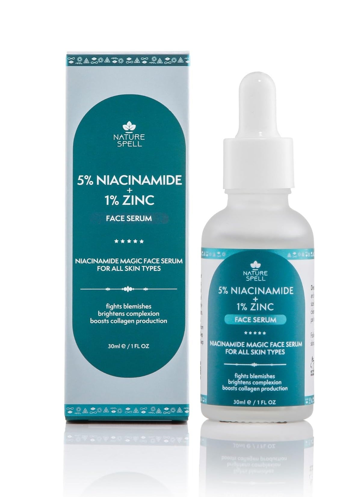 Nature Spell 5% Niacinamide & 1% Zinc Face Serum 30ml – Blemish Control & Pore Minimiser