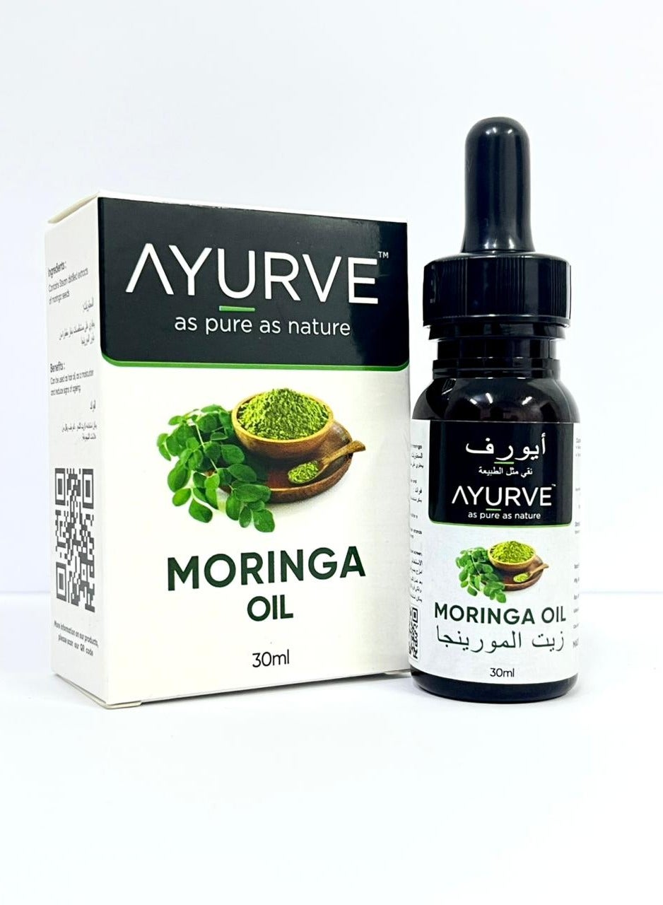 Pure Moringa Oil 30ml – 100% Cold-Pressed Natural Oil for Hair, Skin & Anti-Aging