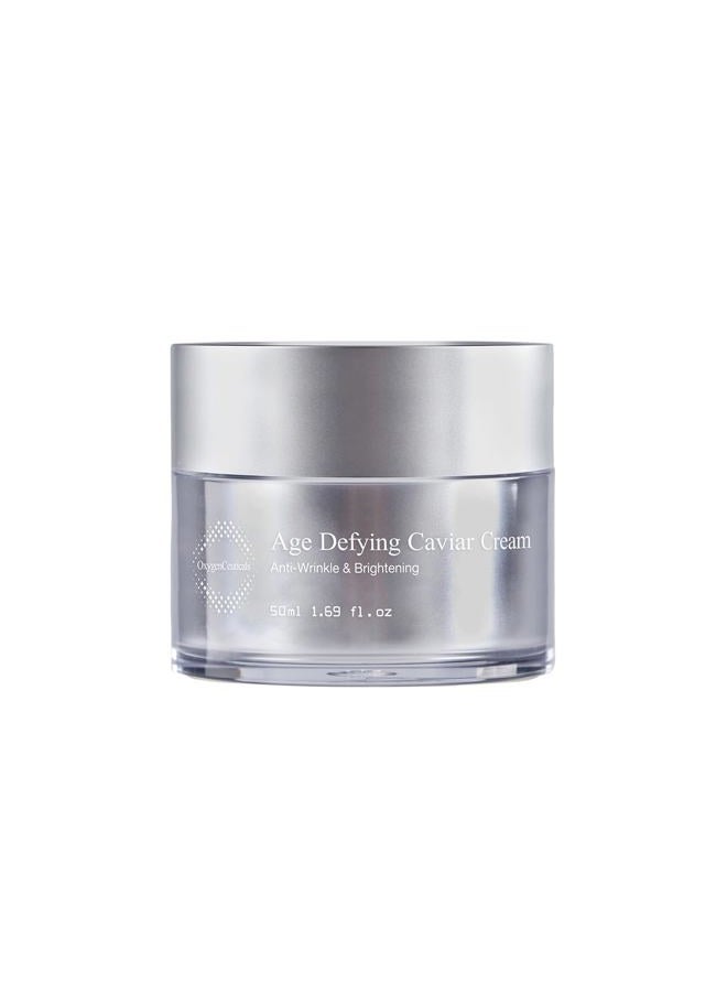 Age Defying Caviar Cream – Premium Anti-Aging Moisturizer with 12% Caviar Extract and Glutathione for Face and Neck (50ml/1.69 oz)