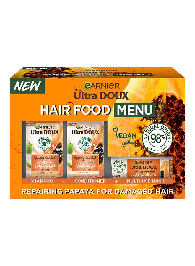 Ultra Doux Repairing Papaya Hair Food 3 Step Rountine - image 2