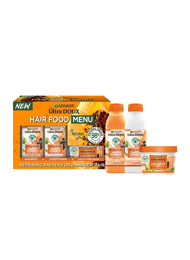 Ultra Doux Repairing Papaya Hair Food 3 Step Rountine