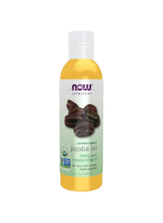 Solutions, Organic Jojoba Oil, Moisturizing Multi-Purpose Oil for Face, Hair and Body, 4-Ounce