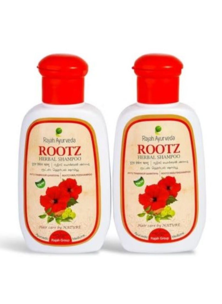 Rajah Ayurveda Rootz Herbal Shampoo (100ml)- Pack of 2