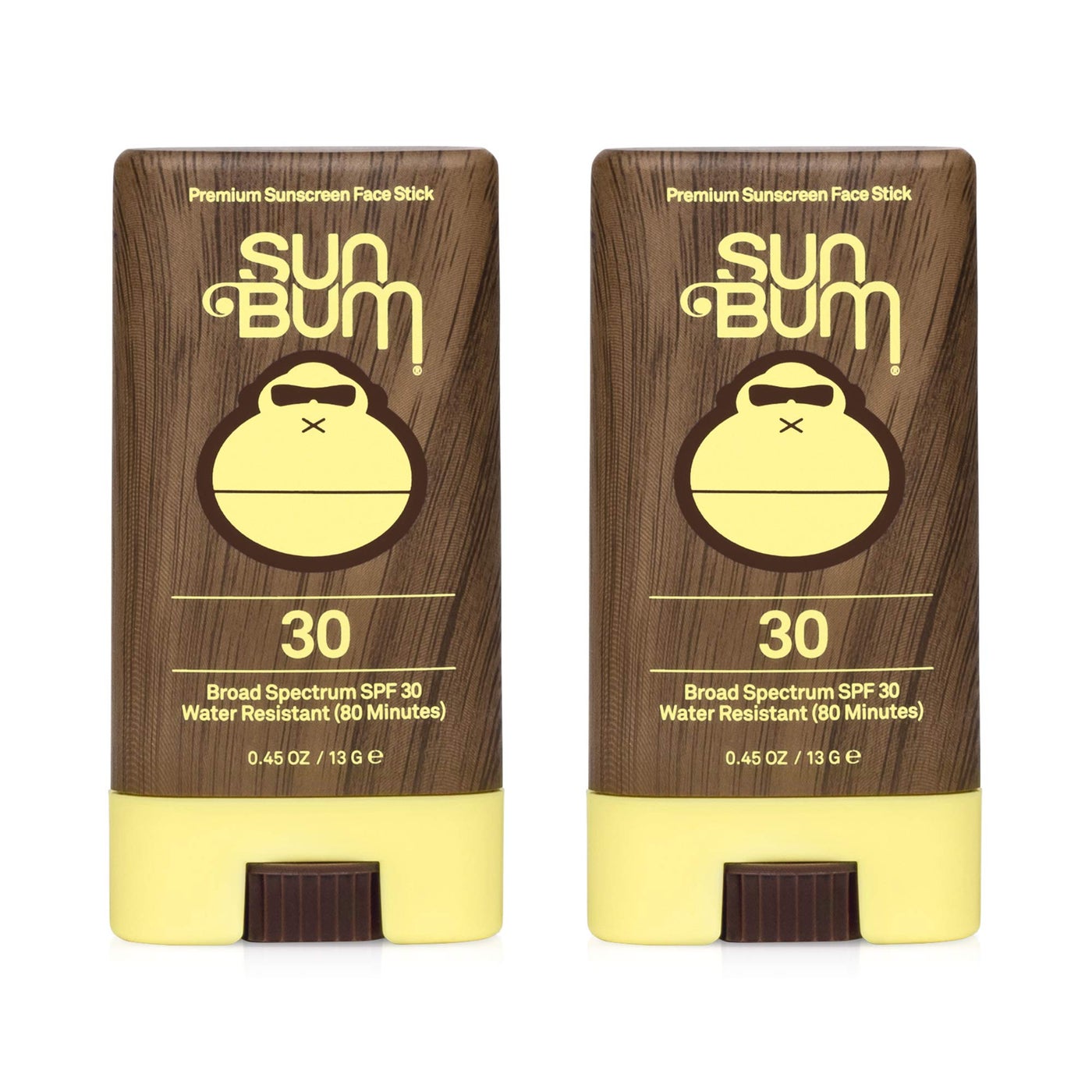 Sun Bum Original Spf 30 Sunscreen Face Stick Vegan and Hawaii 104 Act Compliant (Octinoxate & Oxybenzone Free) Broad Spectrum Moisturizing Roll-on UVA/UVB Sunscreen With Vitamin E 2 Pack