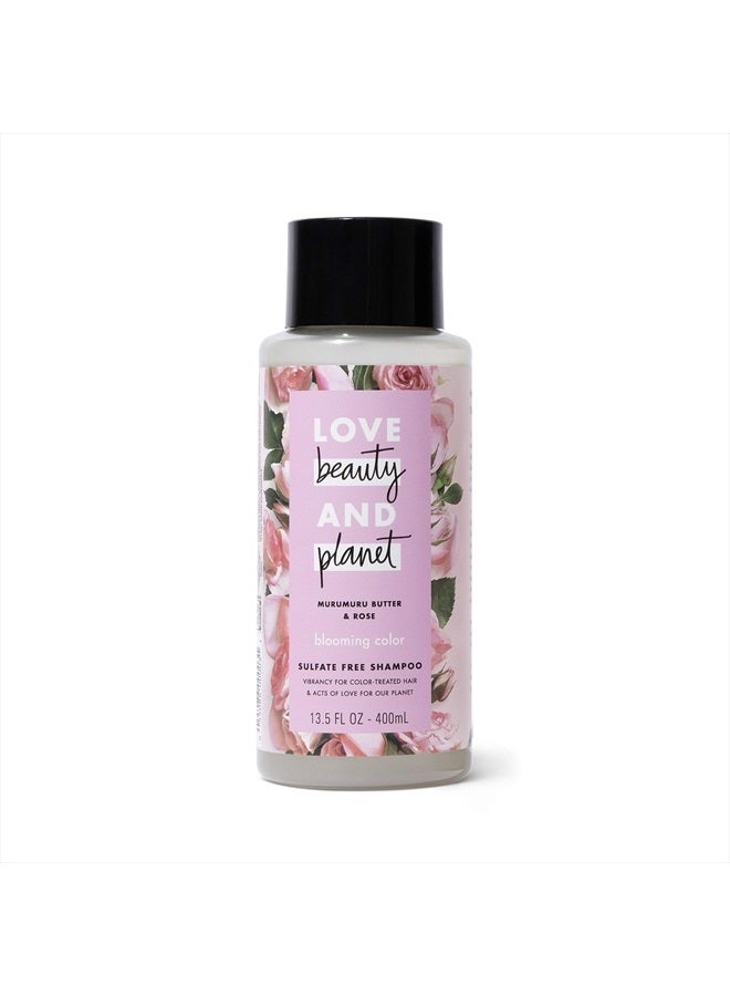 , Blooming Color Sulfate Free Shampoo for Color Treated Hair 13.5, Murumuru Butter and Rose, rose, 27 Fl Oz