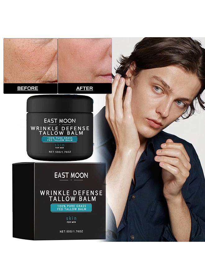 Wrinkle Defense Tallow Balm ，For Men-Men's Moisturizing Anti-Aging Cream, Improving Wrinkles and Anti-Aging, Deeply Moisturize The Skin