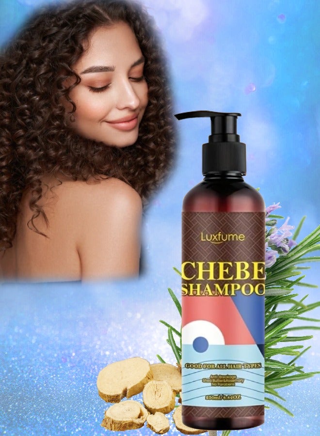 250ml Chebe Shampoo for Hair Growth Chebe Shampoo with Shea Butter Anti Dandruff Shampoo with Chebe Powder Hair Growth Moisturizing and Hair Thickening Chebe Shampoo Deep Conditioning