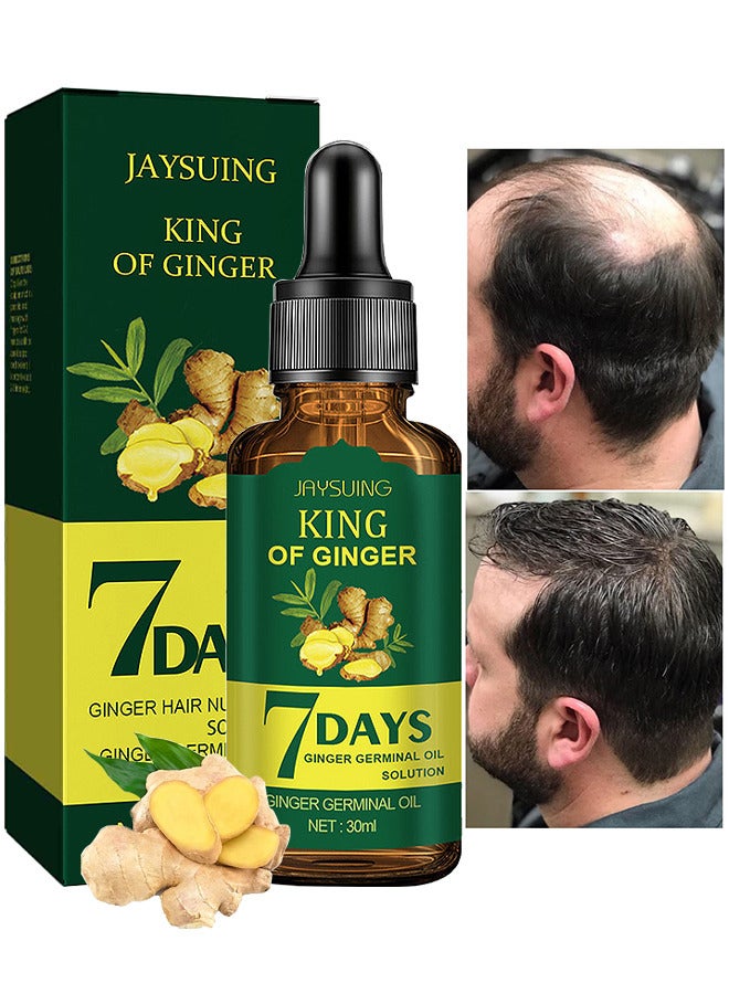 7DAYS Ginger Hair Oil Scalp Massage Strenthening Repair Fast Loss Treatment, Hair Growth Oil Serum 30ML
