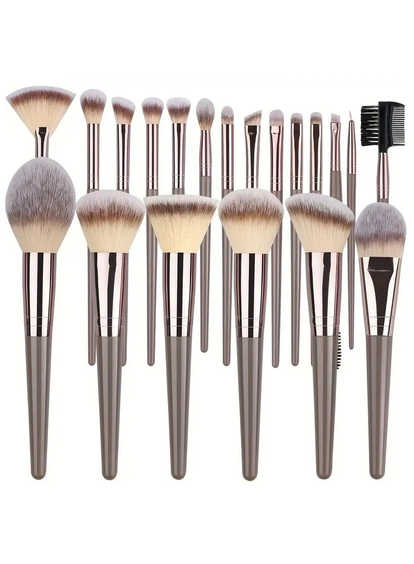 20 pcs Professional Makeup Brushes set Bag Foundation Eyelash Eyebrow Eyeshadow Cosmetic Make UpTool Makeup Brush Tool SeT