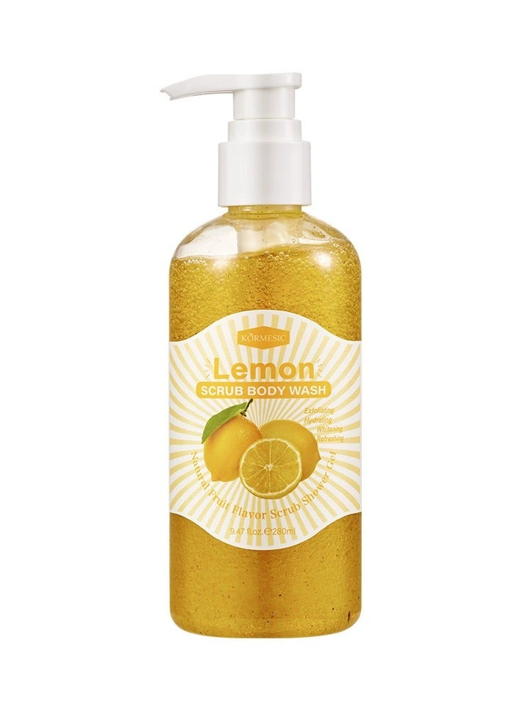 Lemon Scrub Body Wash 280ml - Exfoliating & Refreshing