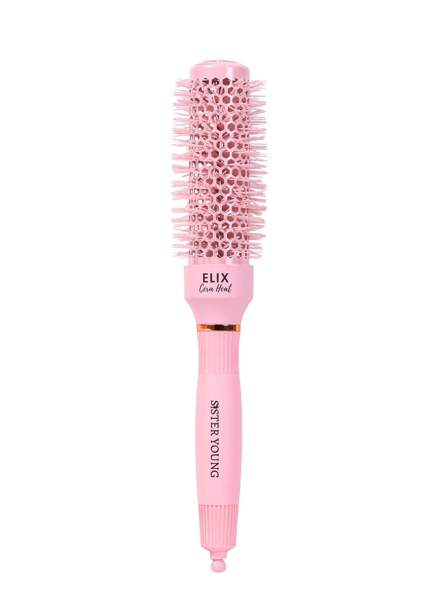 Sister Young ELIX CERA HEAT - Professional Round Brush for Blow-Drying, Volumizing & Curling | Ceramic-Coated, Anti-Frizz Hair Brush for Thick, Curly & Straight Hair (32cm)