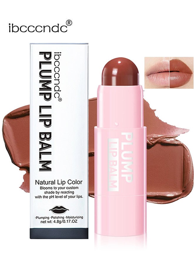 Plump Lip Balm, Hydrating Colored Lip Balm, Moisturizing Lipstick For Women, Color Lip Plumper Balm, Lip Brightening For Dark Lips, Lip Tinted Moisturizer, Reduce Lip Wrinkles, Non-Sticky Formula