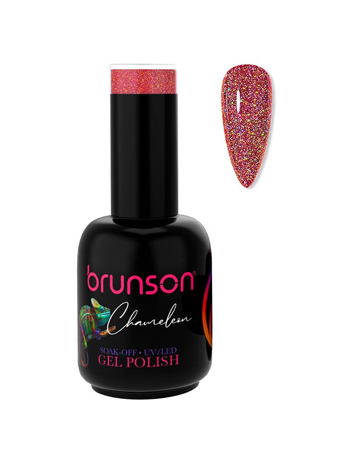 18ml Chameleon Gel Nail Polish: Glossy Shine, Long-Lasting Soak-off UV/LED Gel for Nail Art French Manicure Pedicure. Salon Quality, Chip Resistant, Trendy Sparkly Acrylic Nails.