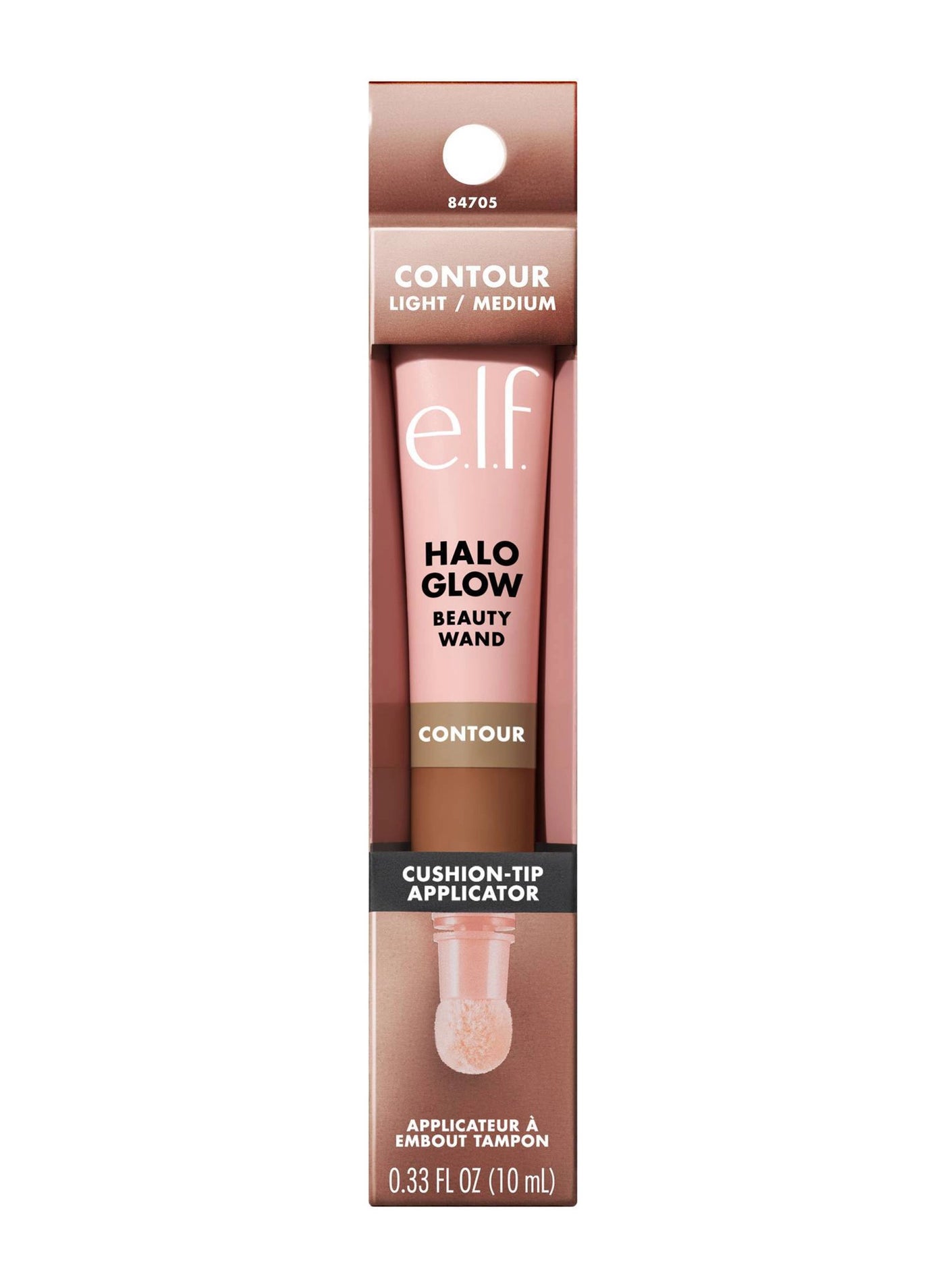 Halo Glow Contour Beauty Wand Liquid Contour Wand for a Naturally Shaped Look, Buildable Formula, Vegan & Cruelty Free, Light/Medium