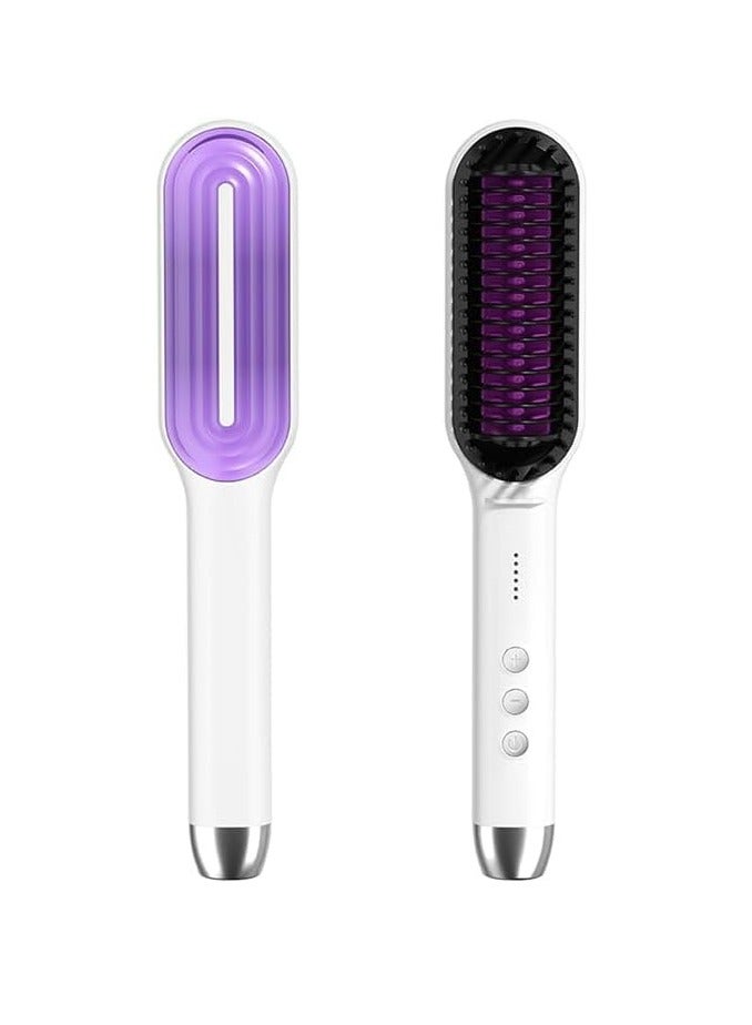 Hair Straightener Heated Straightener Comb with Anti-Scald Comb 5-Level Temperature Settings, 30s Fast Heating Auto Shut-Off Function for Home, Travel and Salon Use