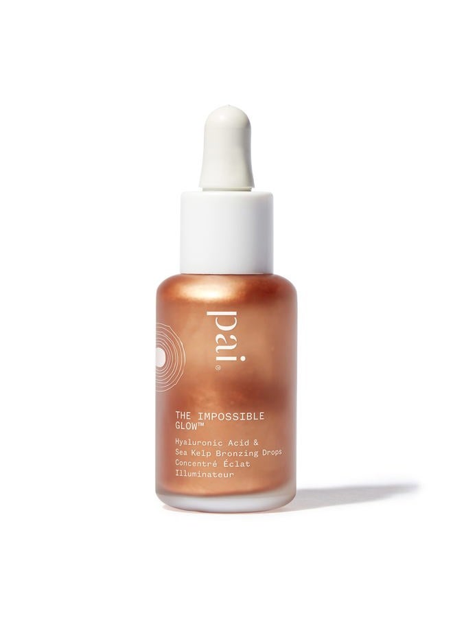 Pai Skincare - The Impossible Glow Organic Hyaluronic Acid + Sea Kelp Glow Drops | Natural, Vegan, Sensitive Skincare (Bronze, 1 fl oz | 30 ml)