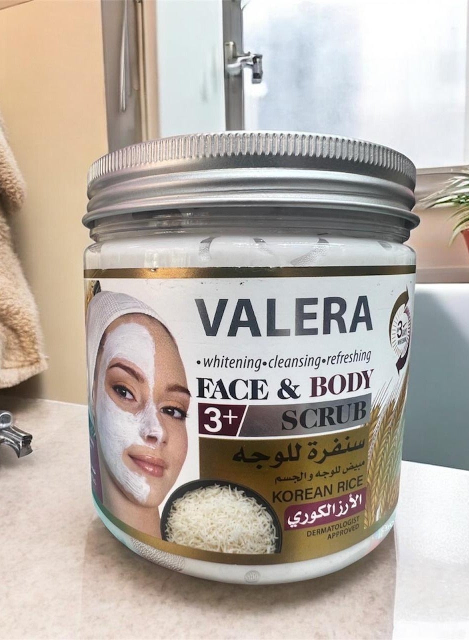 Face And Body Scrub With Korean Rice For Whitening & Cleansing And Refreshing 521 ml