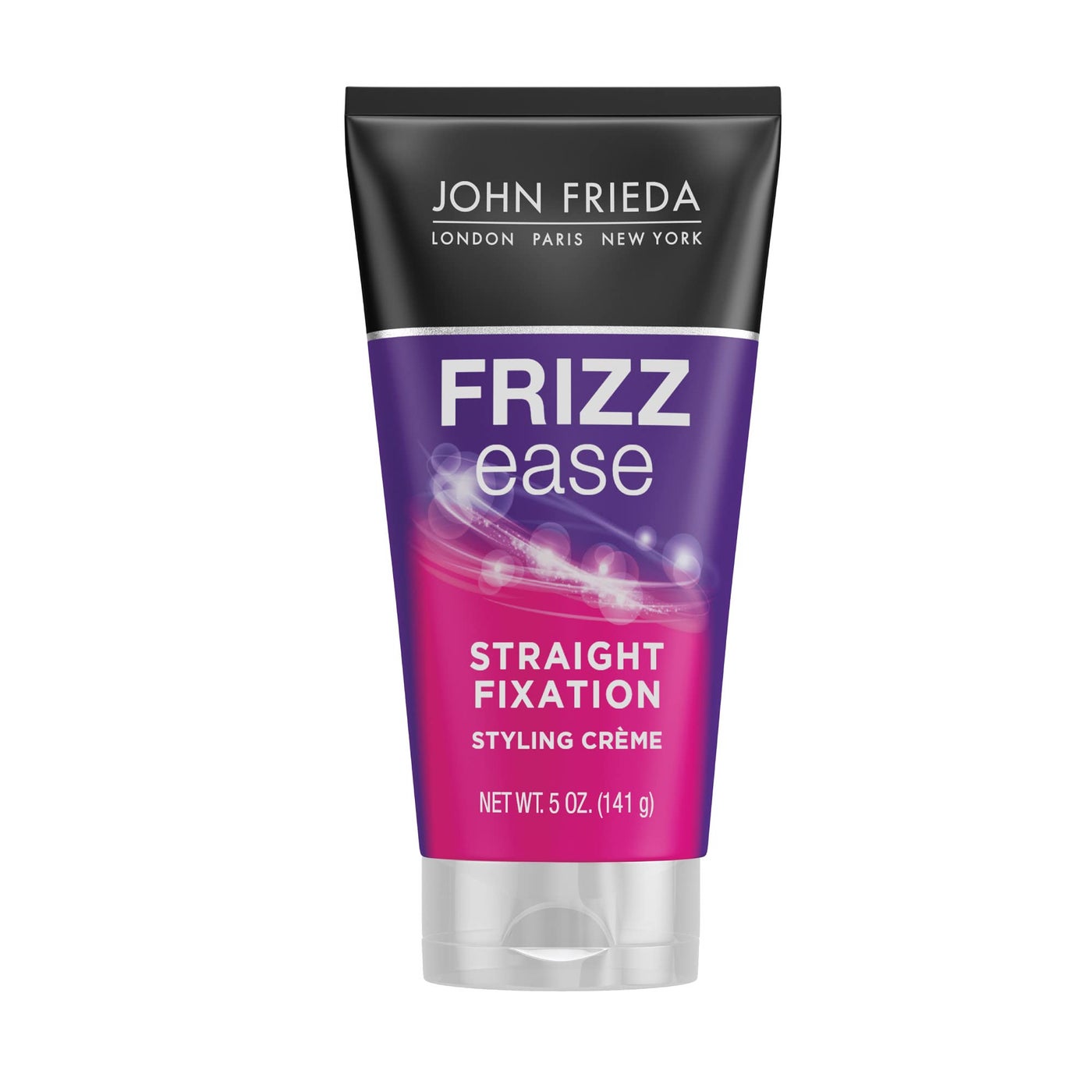 John Frieda Frizz Ease Straight Fixation Styling CrÃ¨me, Straightens Frizzy Hair with Milk Protein & Almond Oil, Sleek & Frizz-Free, with ThermaGuard Heat Protection Against Damage, 5 Oz