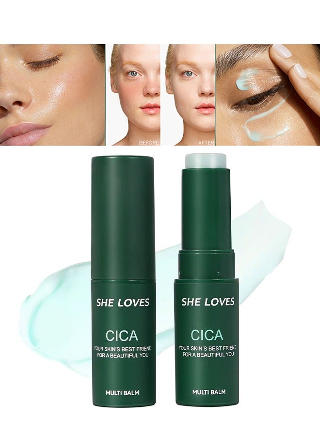 Cica Soothing Multi Balm，Centella Asiatica Soothing Essence Stick, Natural Plant Extracts Repair And Strengthen Skin Barrier, Clear Texture, No Stimulation, Not Stuffy Acne