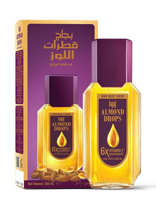 Almond Oil Enriched With 6X Vitamin E, Light And Non-Sticky, Hair Fall Control |300Ml
