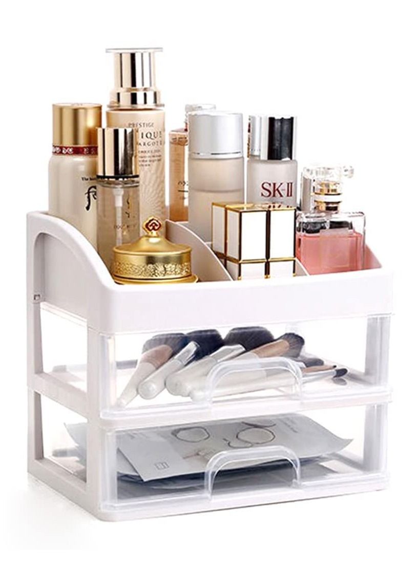 Makeup Organizer, with 2 Drawers Cosmetic Display Cases, Makeup Storage Box