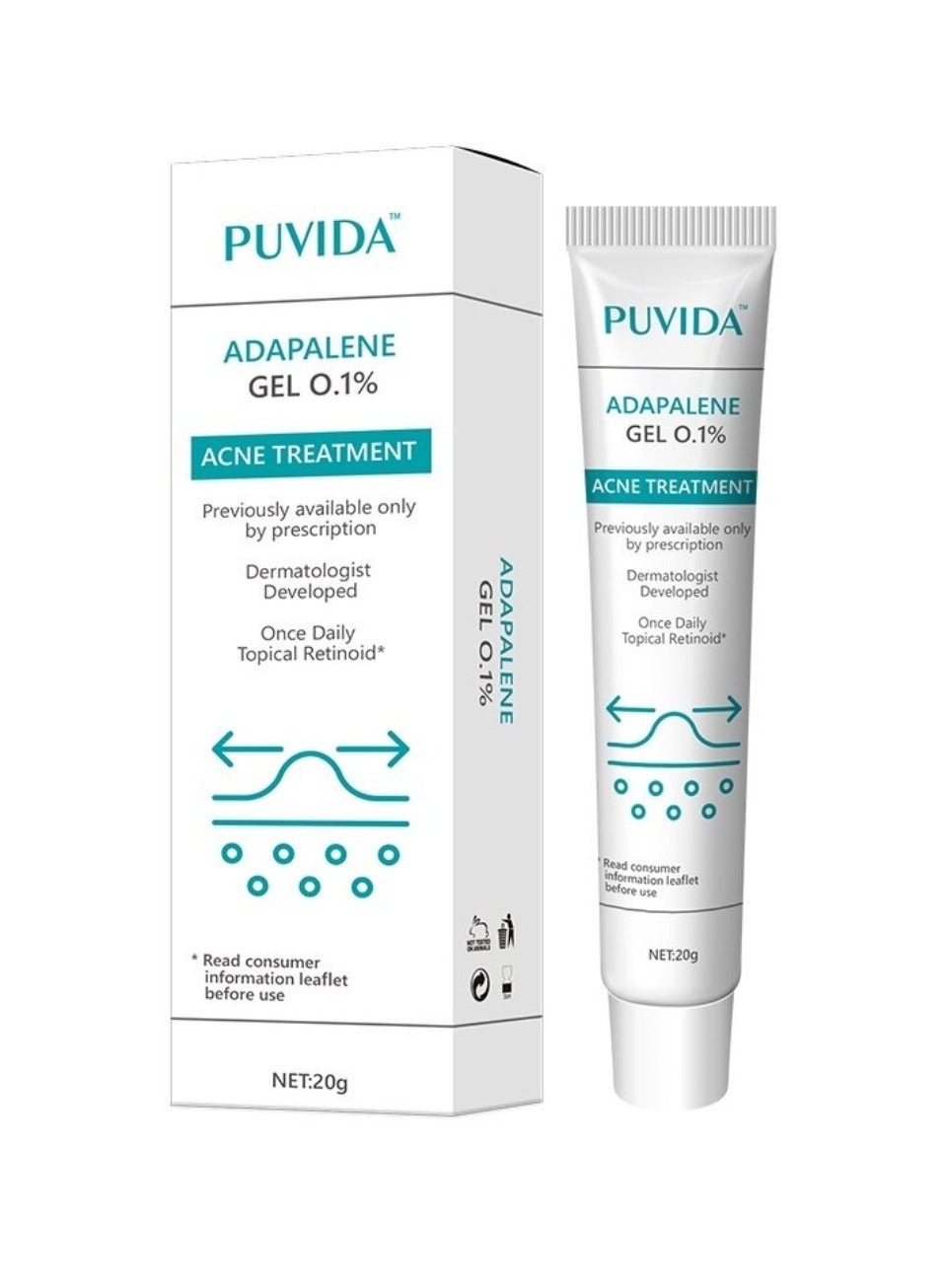 Acne Treatment Cream Acne Treatment Ointment Gel Adapalene Gel for Acne Treatment Gentle Moisturizing Acne Removing Gel Pimple and Acne Removal Anti Acne and Treatment Gel 20G