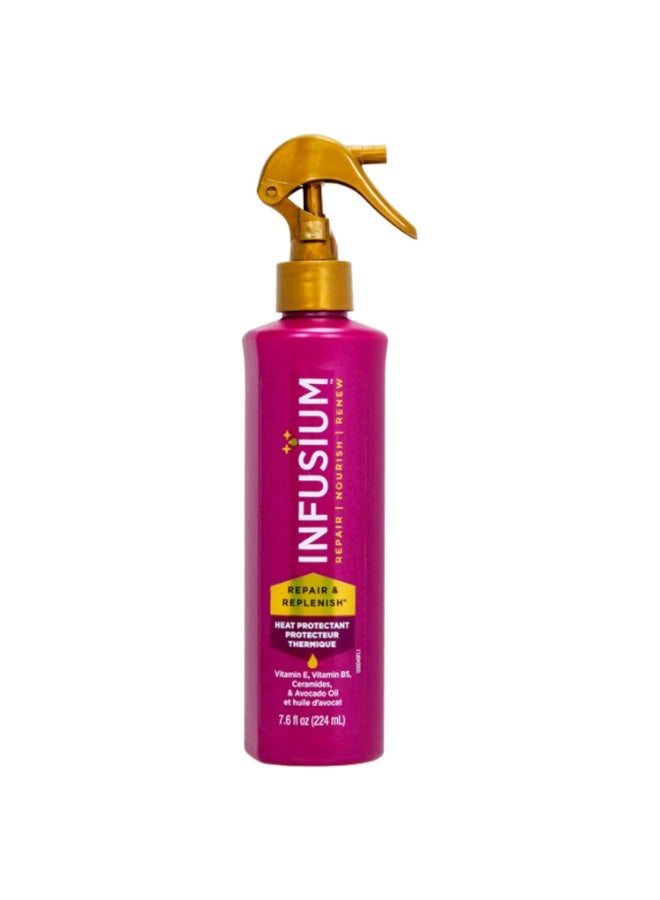 Infusium Repair and Replenish Heat Protector - Nourishing Heat Protection Spray for Hair with Vitamin E and Avocado Oil - Moisture Lock - 7.6 oz