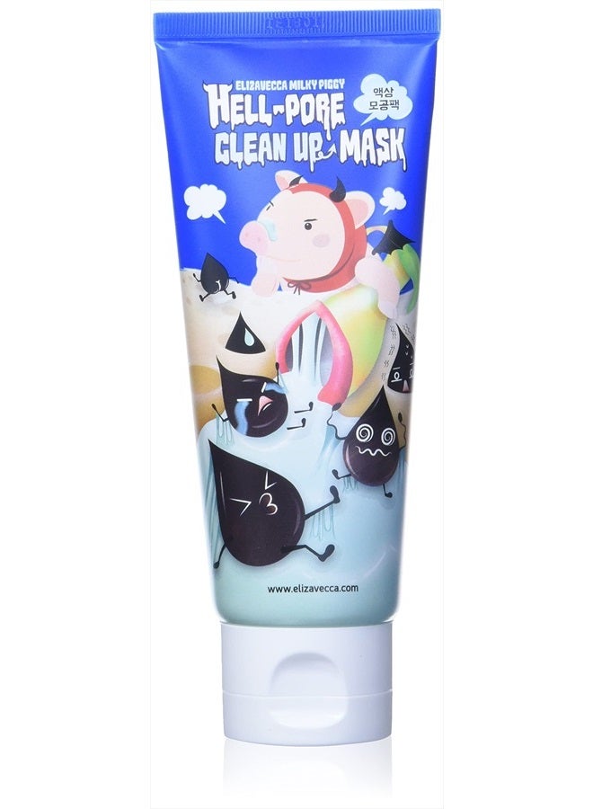Milky Piggy Hell Pore Clean Up Mask 100ml/3.38 fl.oz. - Peel Off Mask, Charcoal Pore Strips, Pore Cleansing, Removes Dead Skin Cells, Removes Skin wastes , Pore Contraction