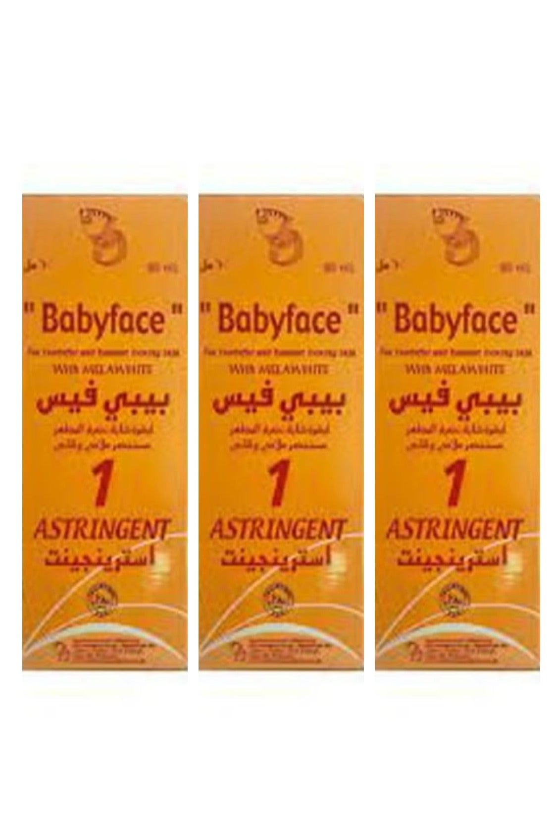 BabyFace with melawhite (1 Astringent) 60ml 3 pcs