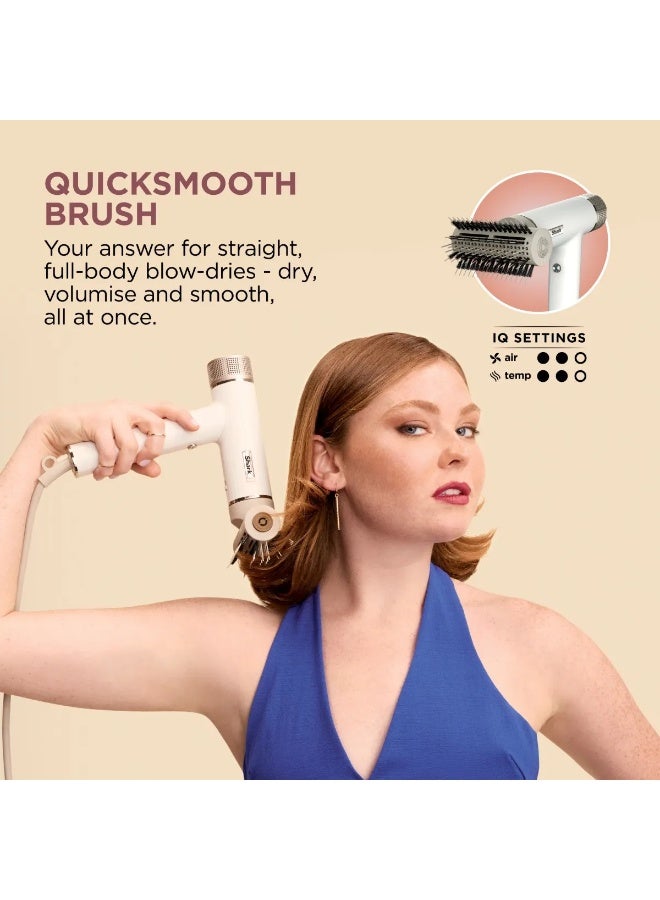 Shark SpeedStyle Rapid Gloss Finisher and High Performance Dryer with Storage Bag, 5 Styling Attachments, for All Hair Types, No Flying Hair or Heat Damage, White, HD352ME - image 10