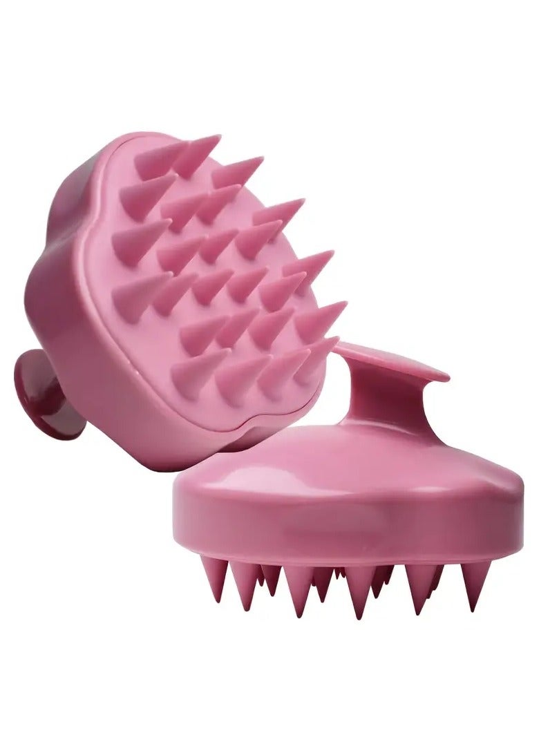 Soft Silicone Bristle Hair Care Head Brush For Exfoliating And Removing Dandruff - Wet And Dry Scalp Massager For Comfortable Shampoo Scrubbing