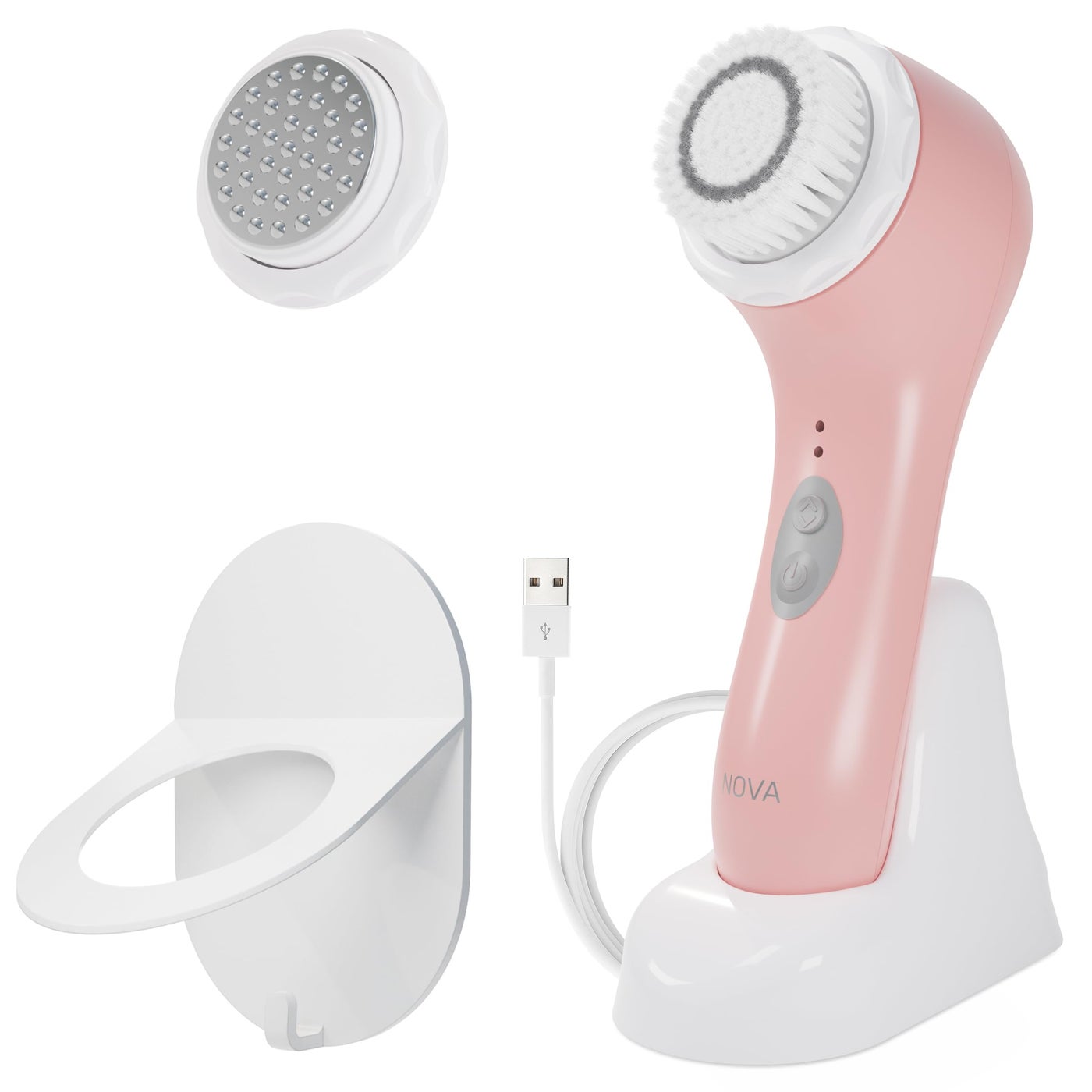 Spa Sciences - NOVA - Sonic Cleansing Brush with Bristles & Infusion System â€“ Anti-Aging Facial Exfoliating, Waterproof, and USB Rechargeable