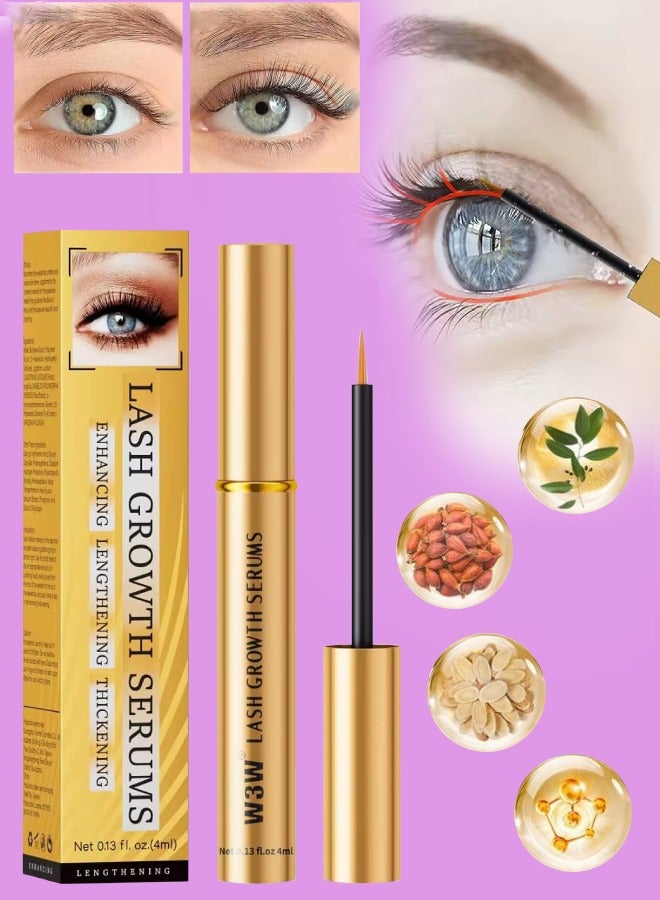 Eyelash Growth Serum for Longer Thicker Lashes and Brows Natural Plant Extracts Hypoallergenic Formula and Effective Stimulate Lash Growth Eyelash Enhancement Serum 4ml