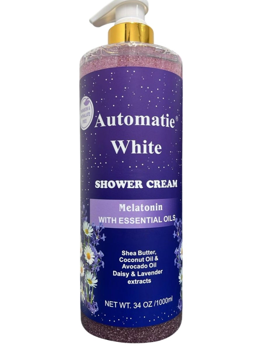 Shower Gel Melatonin With Essential Extracts Shea Butter Coconut Oil And Avcoado Oil Daisy And Lavender Extracts 1000 ML