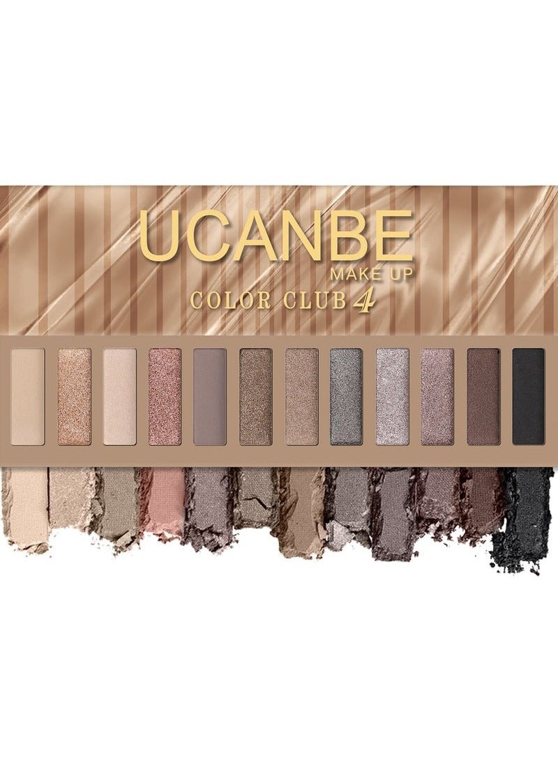 UCANBE 12 Color Matte Shimmer and Pearl Eyeshadow Palette