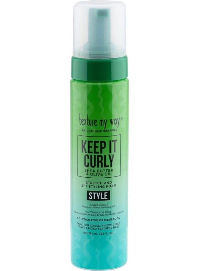 Keep It Curly Shea Butter & Olive Oil Stretch Set Styling Foam 251ml