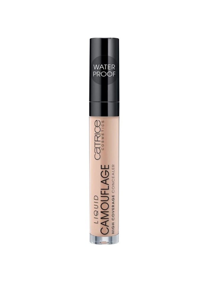 Liquid Camouflage High Coverage Concealer, Concealer Pen, Lasts 12 Hours, No.020 Light Beige, Nude for Combination Skin, for Blemished Skin, Long Lasting, Vegan, Oil-Free, Waterproof (5ml)