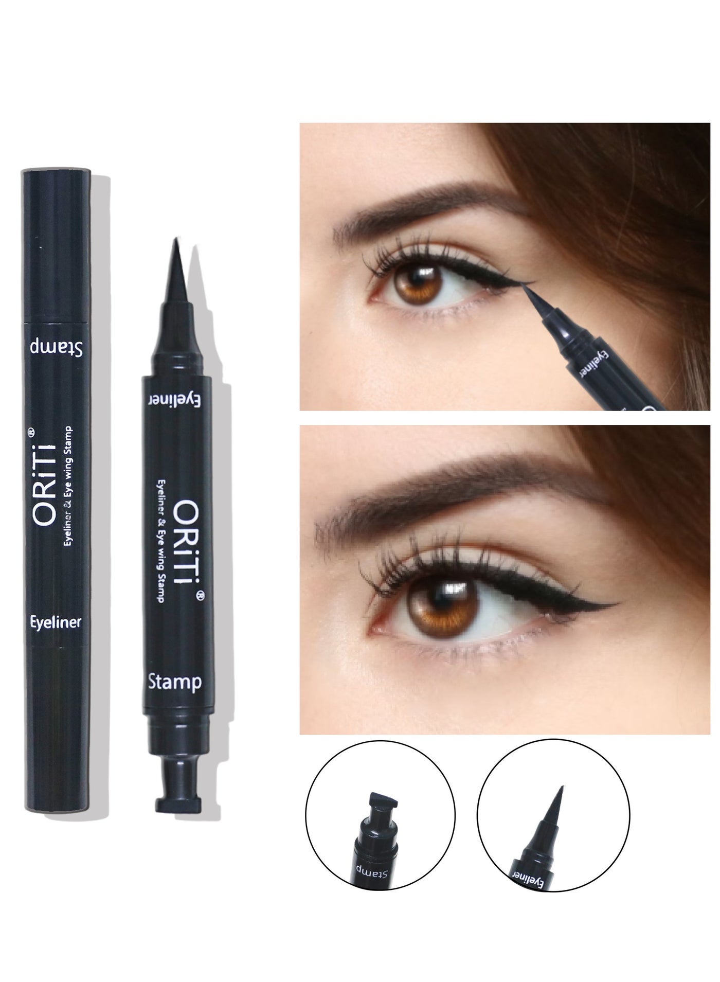 Eyeliner Stam Pen, Waterproof, Fast Drying, Natural, Long Lasting, Smudge Proof, Fast Applying Eyeliner Stamp Pen For Beginners