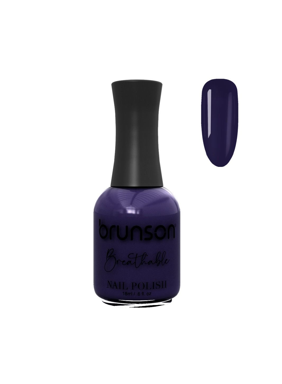 Brunson breathable nail polish halal nail lacquer wudu friendly quick dry long lasting but easy peel off glossy shine water based nail paint 18ml