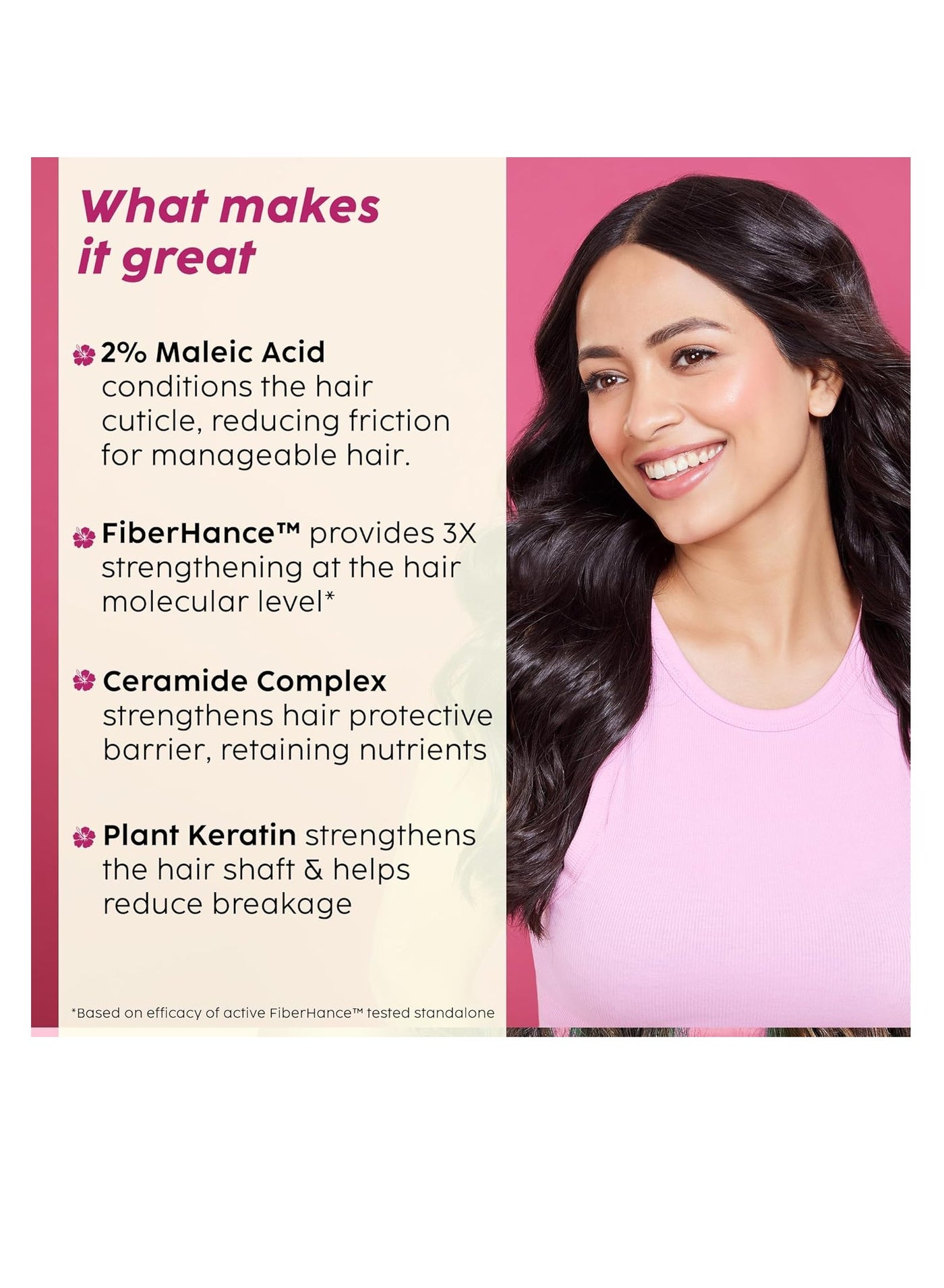 Hibiscus Bond Repair 10-in-1 Hair Serum FiberHance™ Repairs Damage Hair Strengthens Keratin Structure Provides 3X strengthening 50ml - image 3