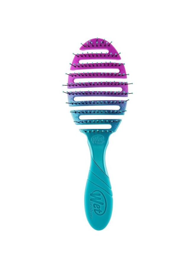 Wet Pro Flex Dry Ombre Teal, Flexible Vented, Faster Drying, Comfortable Contouring, Scalp, Safe Heatflex, Bristles, Blow Drying, Open Vented Design, Quick Moisture Removal