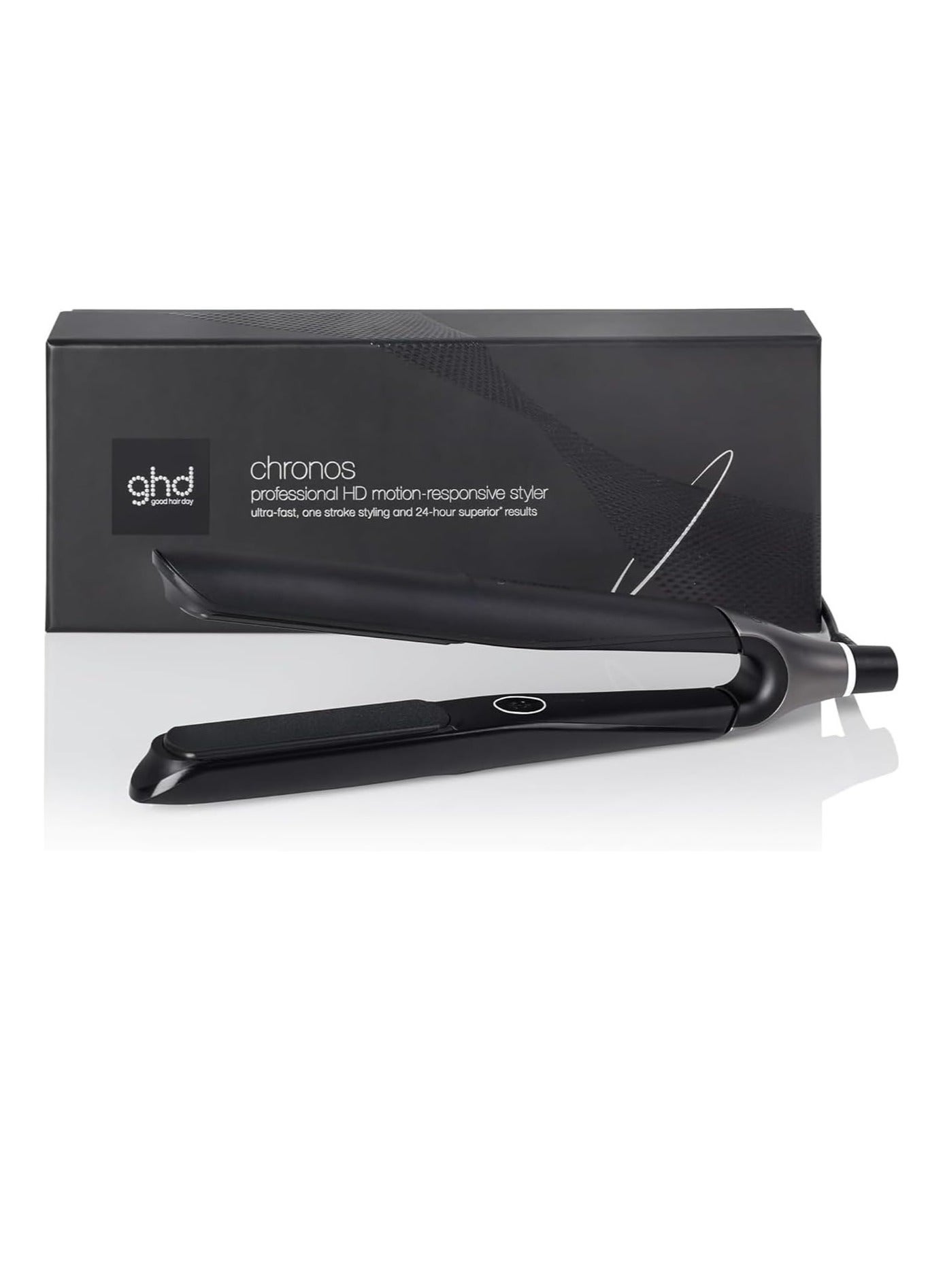 Chronos Styler 1" Flat Iron Hair Straightener, 3X Faster HD Motion-Responsive Styler for One Stroke High-Definition Results that Last 24hrs, 85% More Shine, 2X Less Frizz, No Heat Damage - Black
