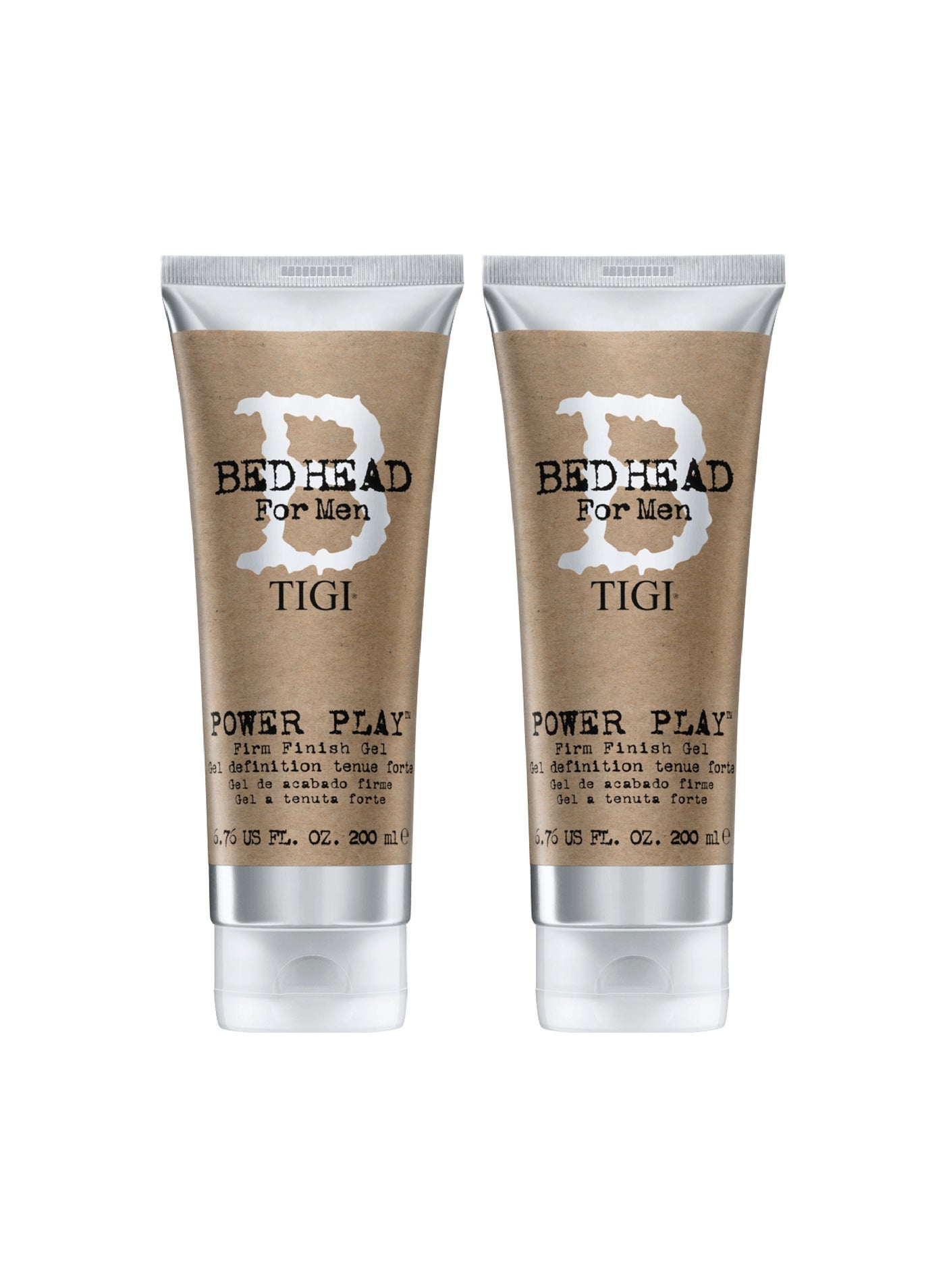 Power Play Mens Hair Gel - Strong Hold - Hair Styling - 200 ml, 2 Pack