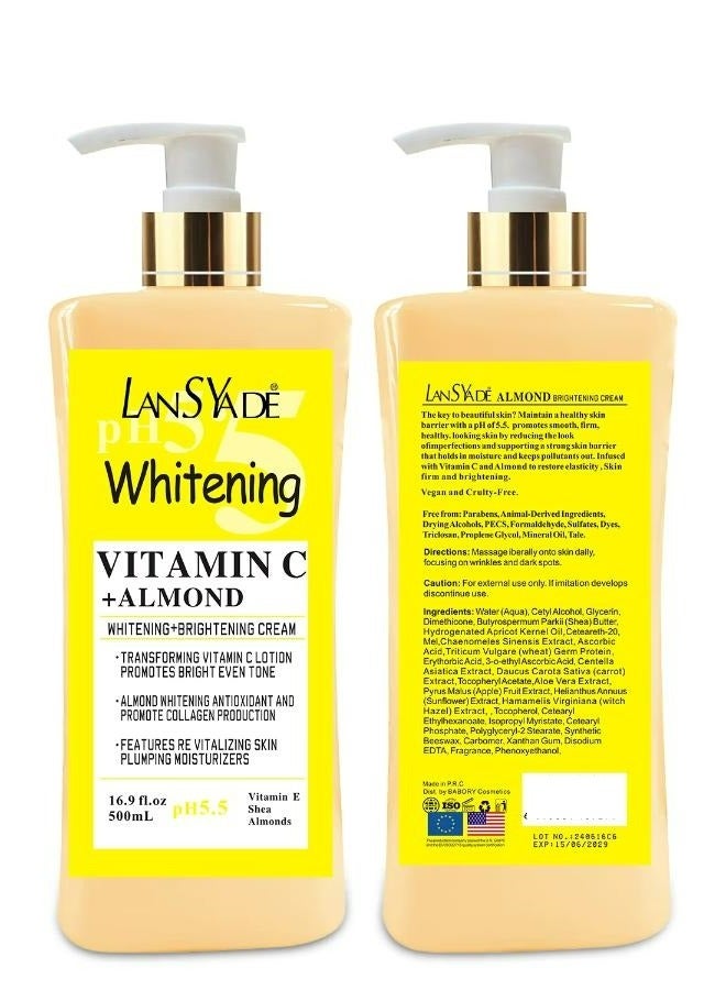 Whitening Vatamin C And Almond Whitening Brightening Body Lotion And Cream 500 ML
