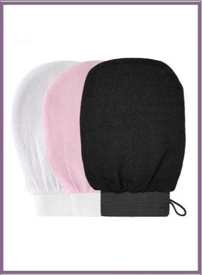 3-Piece Natural Silk Magic Body Cleaner Scrub exfoliating bath glove