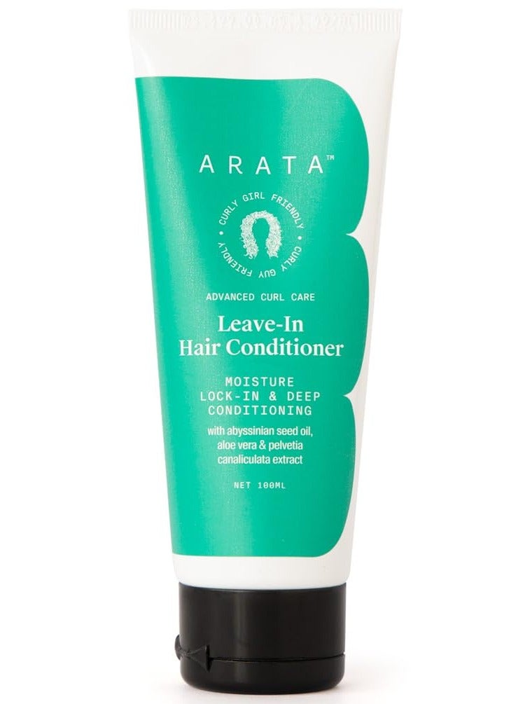 Arata Advanced Curl Care Leave In Conditioner 100 ML Moisturizes Deep Conditions For Soft Curls Abyssinian Seed Oil Aloe Vera