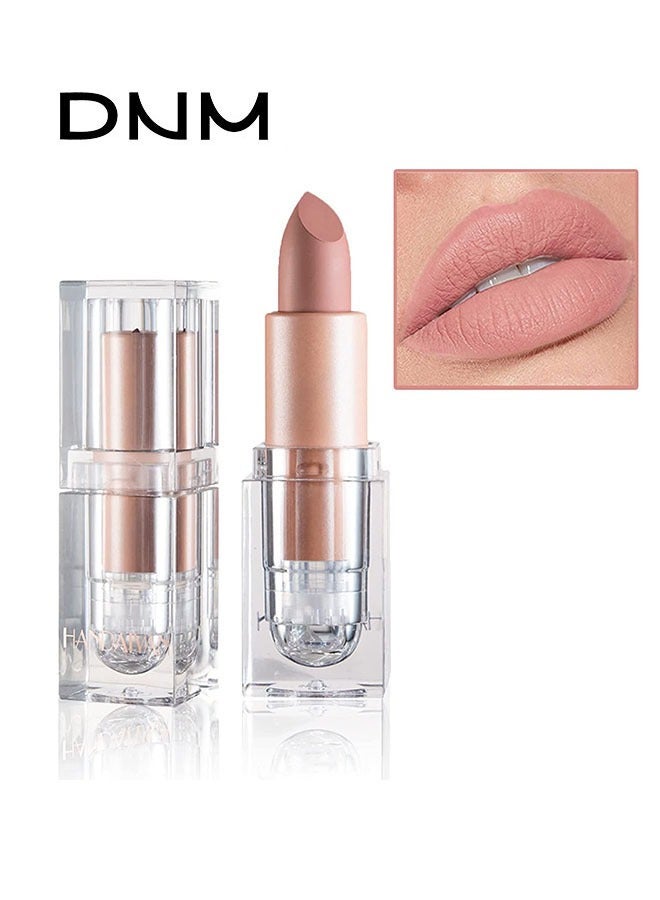 Matte Nude Lipstick Velvet Lip Gloss Non-Fading Non-Sticky Cup Nude Lipstick Matte Lip Stain Long Lasting Waterproof Lipstick for Women Girls Daily Lip Makeup(Nudist Pink)