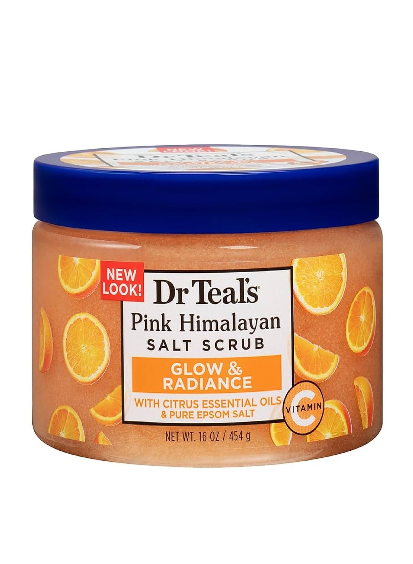 DR.TEALS PINK HIMALAYA SALT BODY SCRUB GLOW&RADIANCE CITRUS 454GM