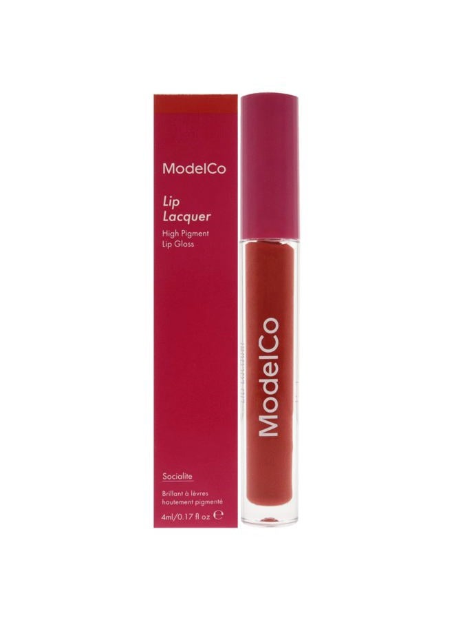 Lip Lacquer - High-Pigment, Long-Wear Color - Non-Sticky, Comfortable Finish - Instantly Plumps Lips - Provides All-Day Moisture - Lips Feel Soft, Supple, And Kissable - Socialite - 0.17 Oz
